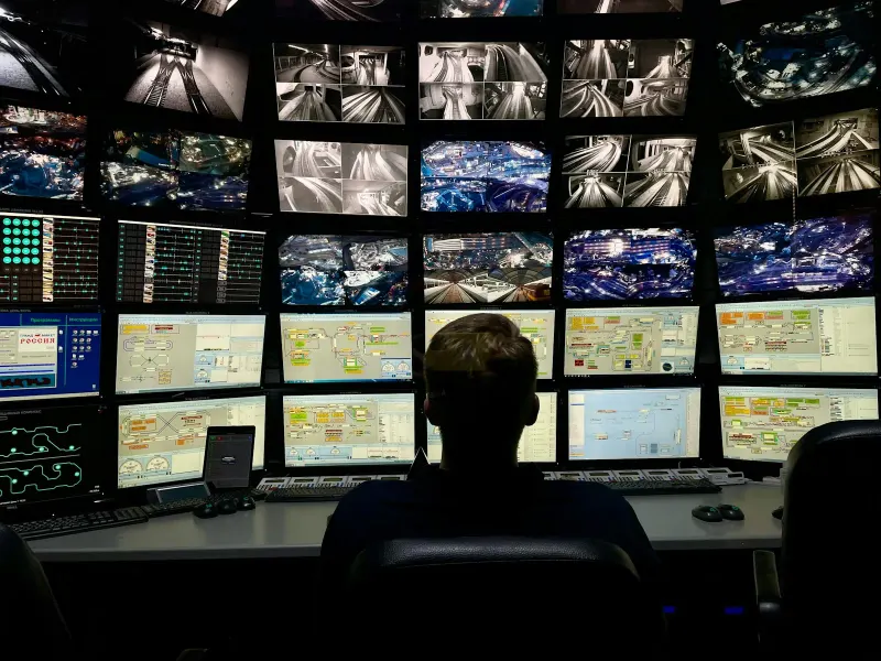 Analysts in an emergency operations centre